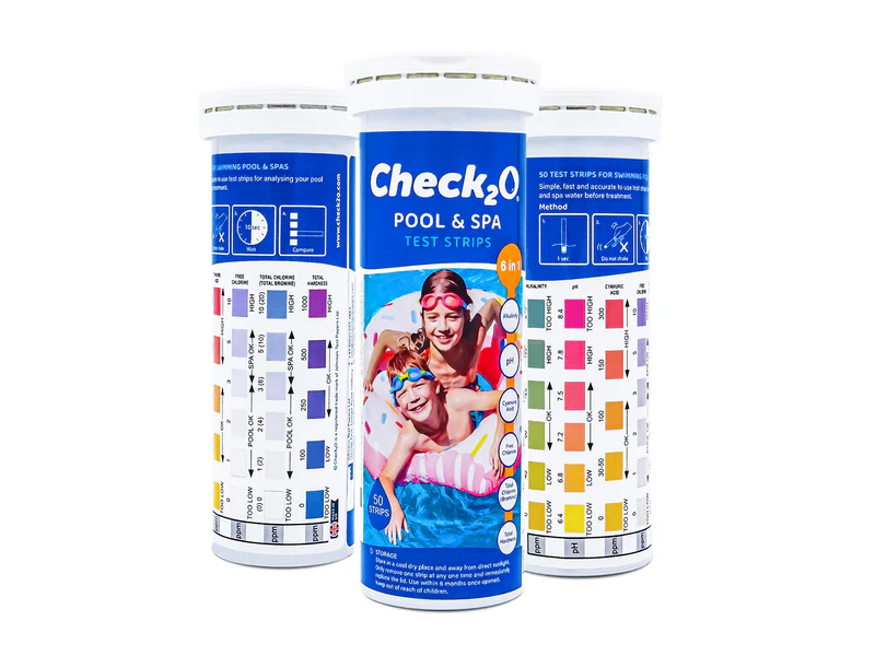 Check2O Pool & Spa 6 in 1 Test Strips, 50 Count