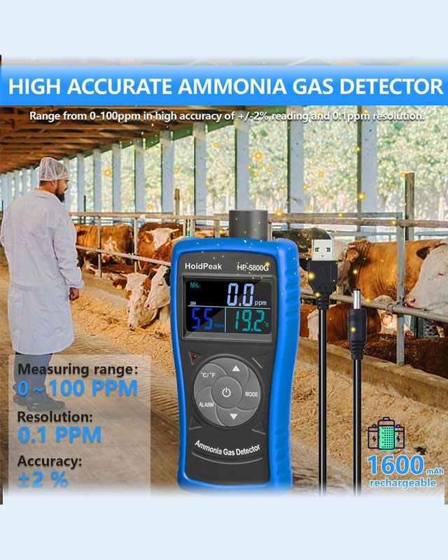 HP-5800G  Ammonia Gas Detector Tester Monitor for 0~100 PPM