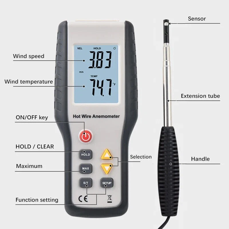 HT-9829 Hot Wire Anemometer