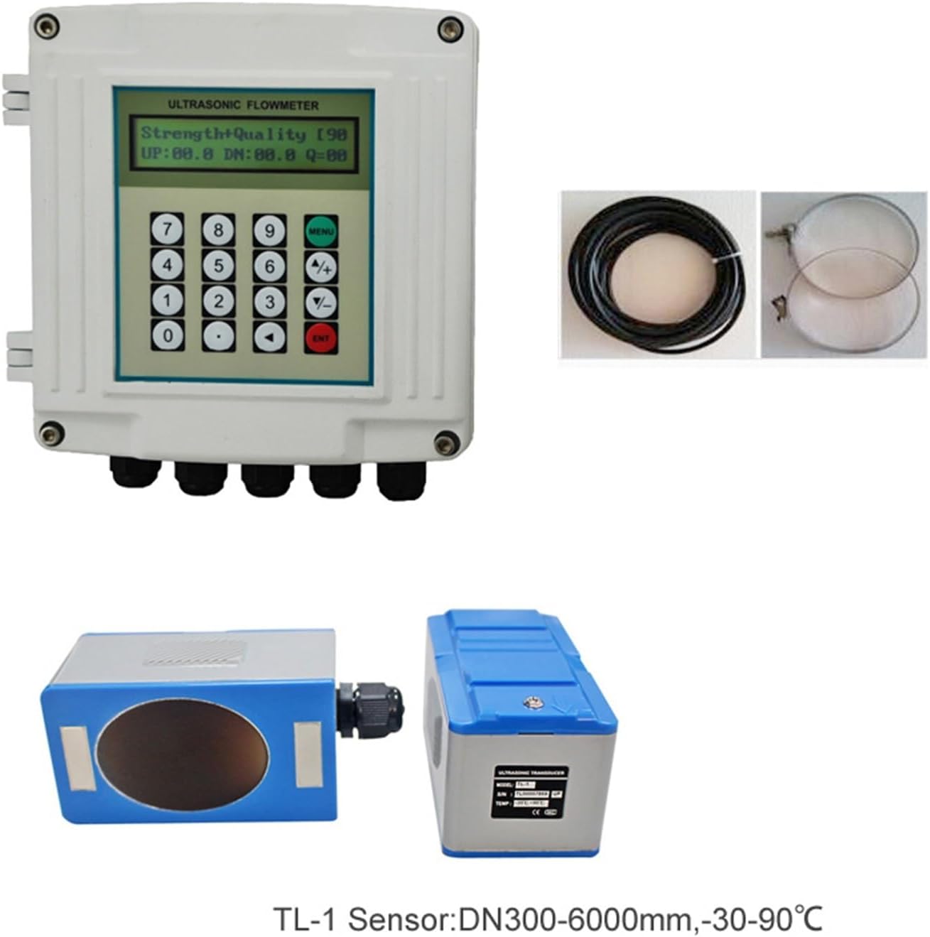 TUF-2000S Clamp-On Ultrasonic Water Flow Meter with TL-1 Sensor